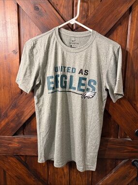 Nike Men's Gray 'United as Eagles' Graphic Tee